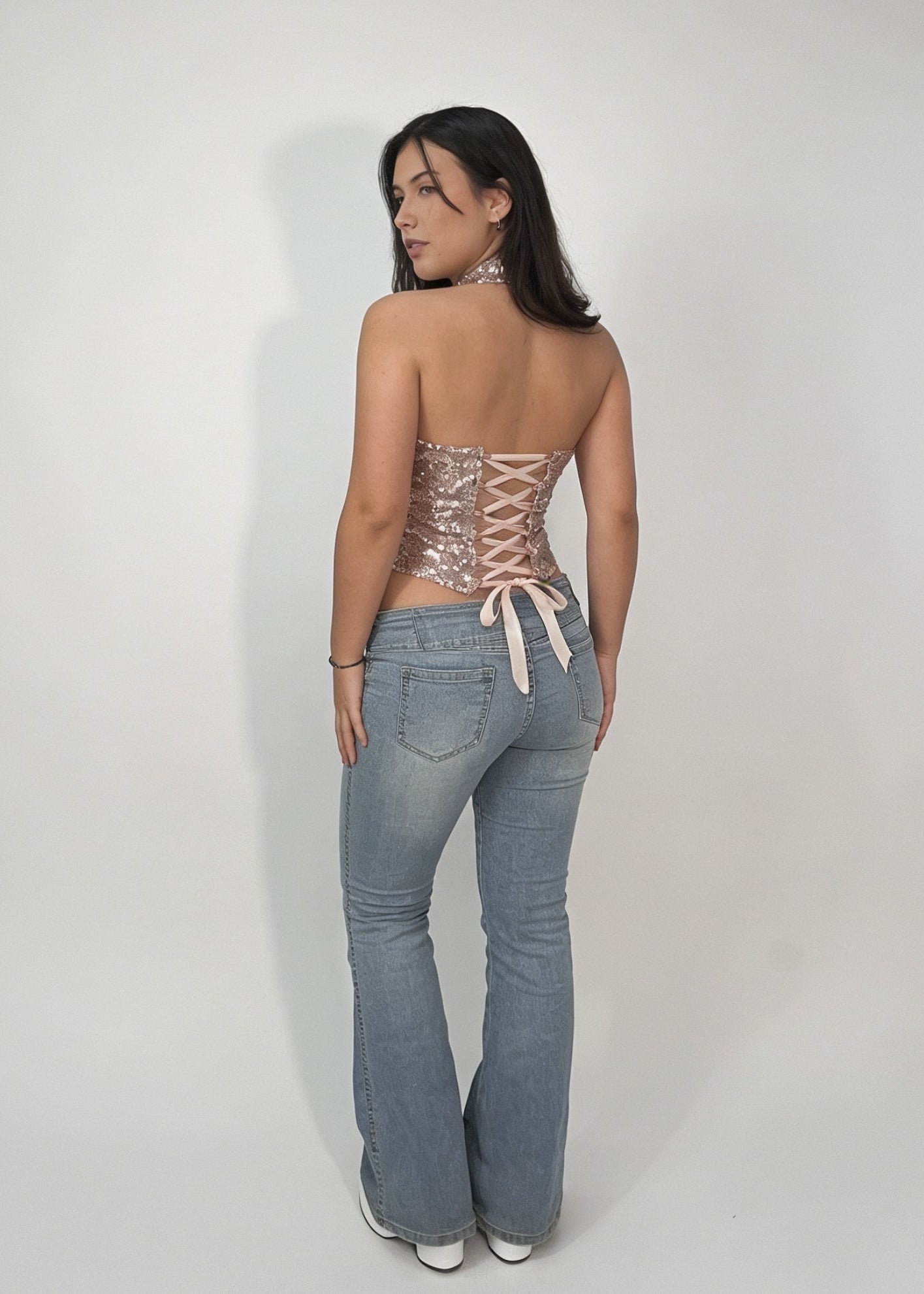 Luna Top - Pink sequin