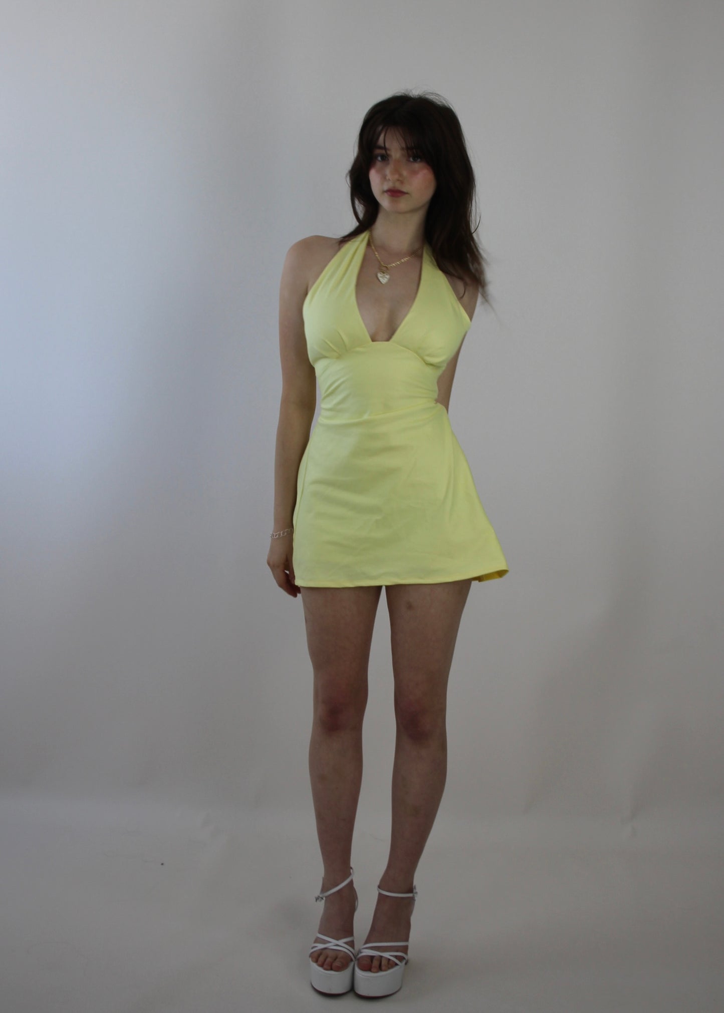 halter mini dress