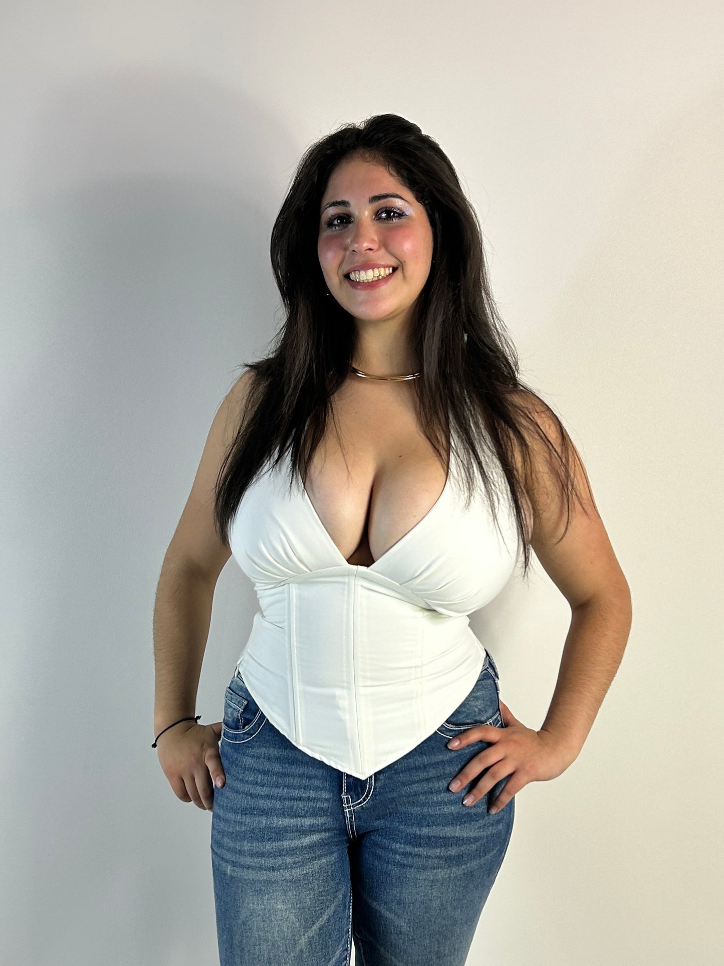 Halter Neck - Black | White | Blue