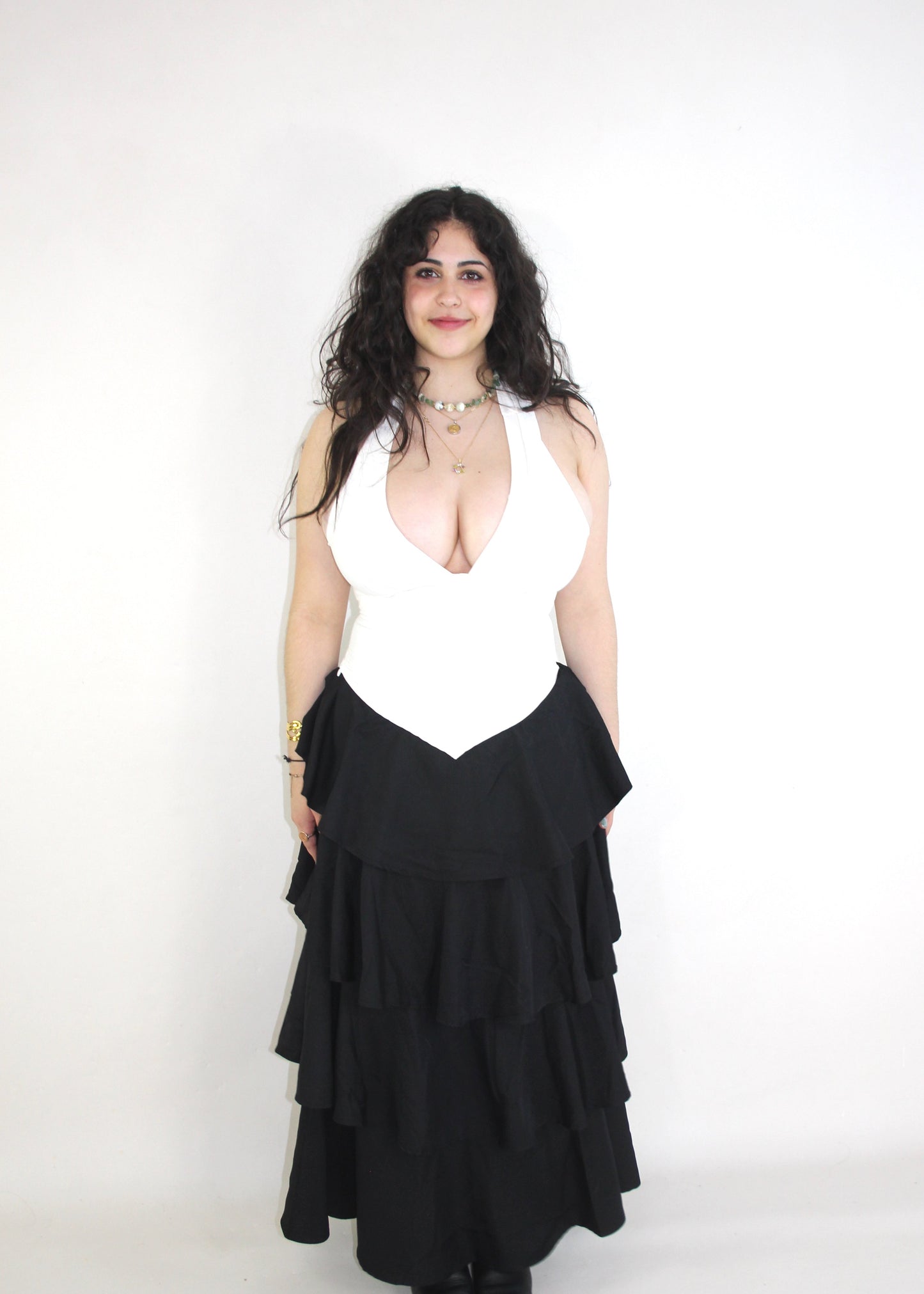 Halter Neck - Black | White | Blue