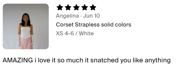 Corset Strapless solid colors