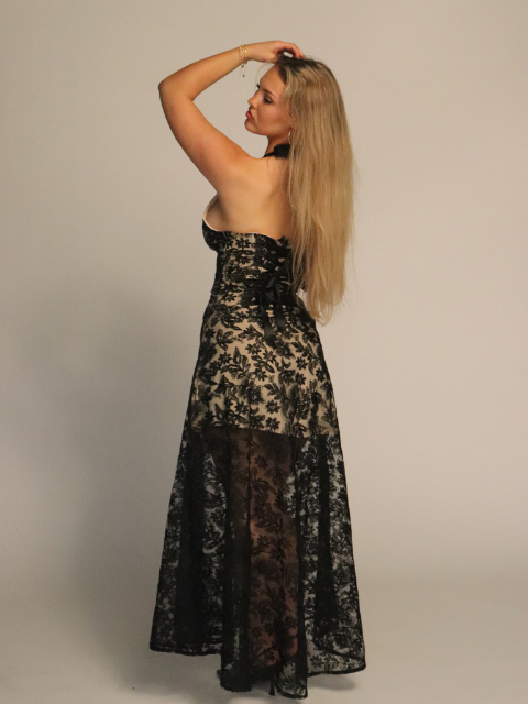 Arabella Lace Maxi Dress - Black Lace (Was $269)