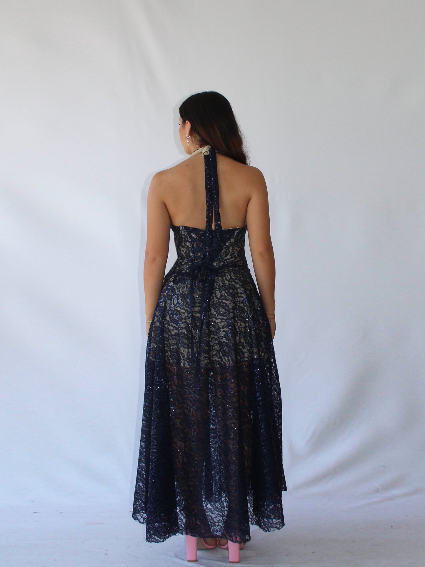 Arabella Lace Maxi Dress - Black Lace (Was $269)