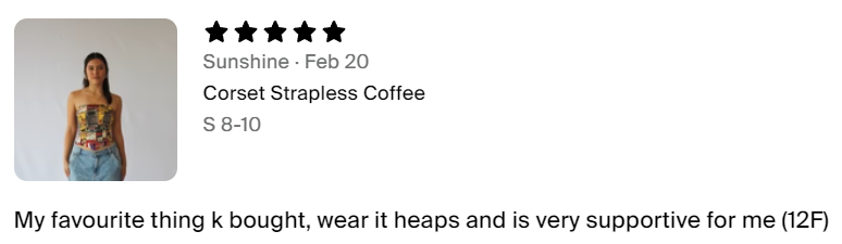 Corset Strapless Coffee