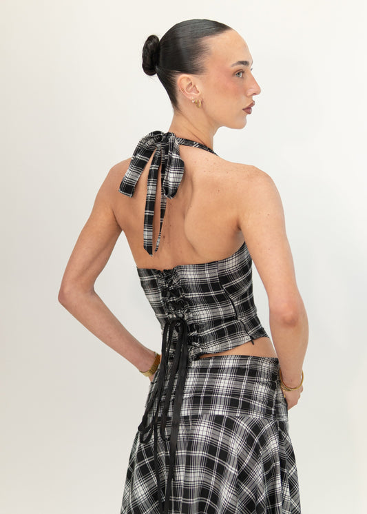 Alba - Plaid Halter