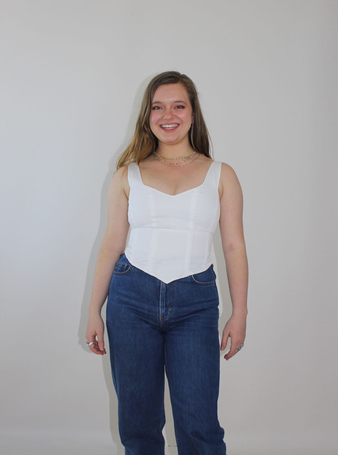 Corset Vest Sateen solid colours