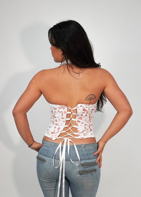 Luna Top - White Lace
