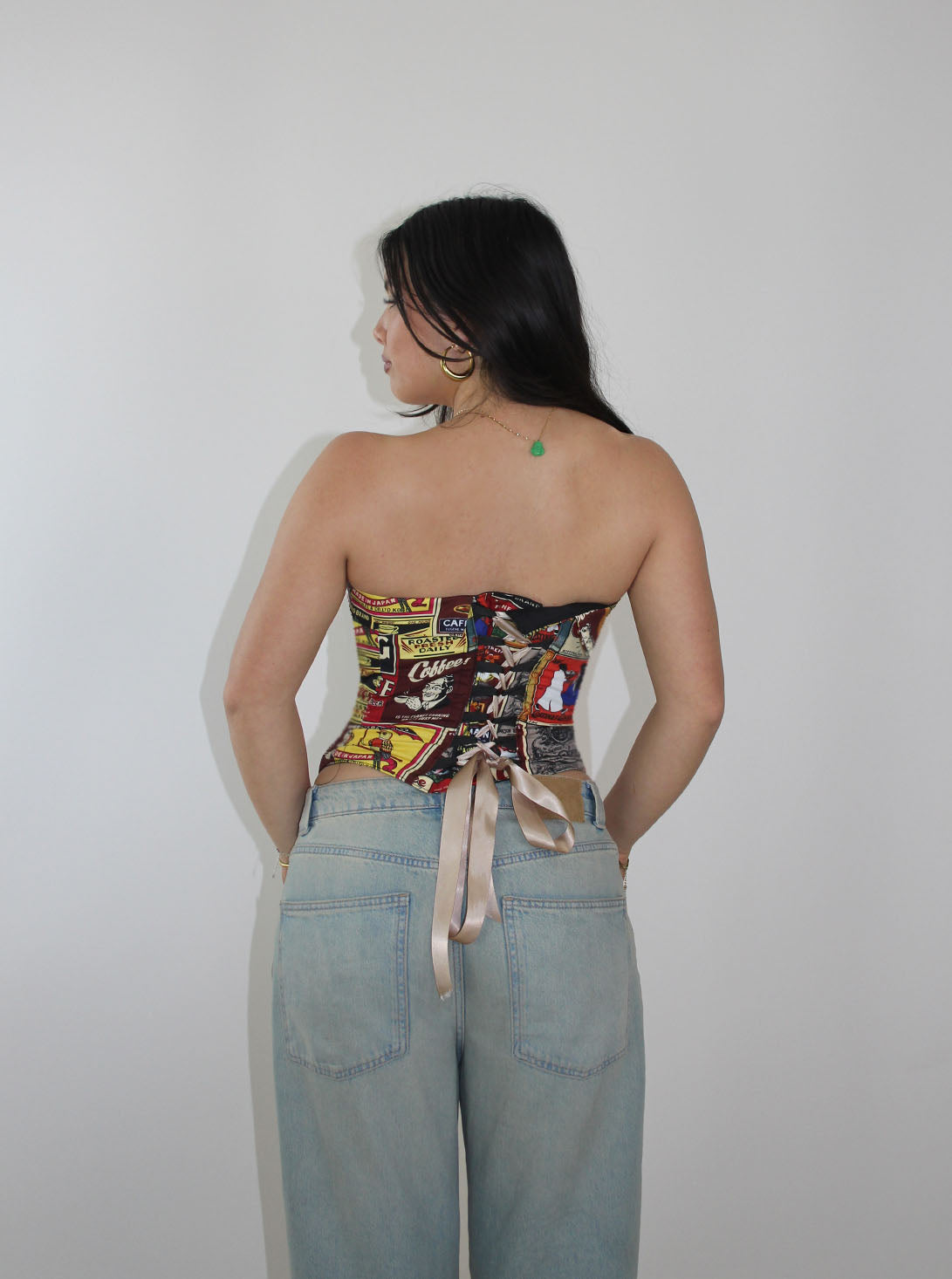 Corset Strapless Coffee