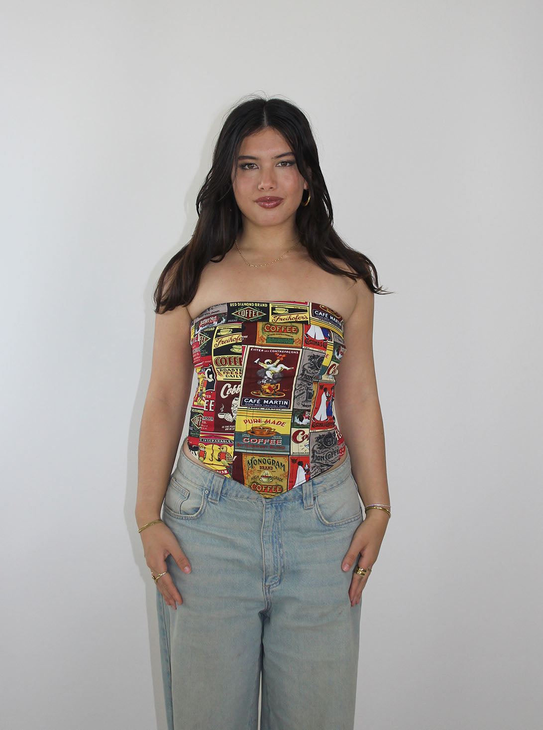 Corset Strapless Coffee