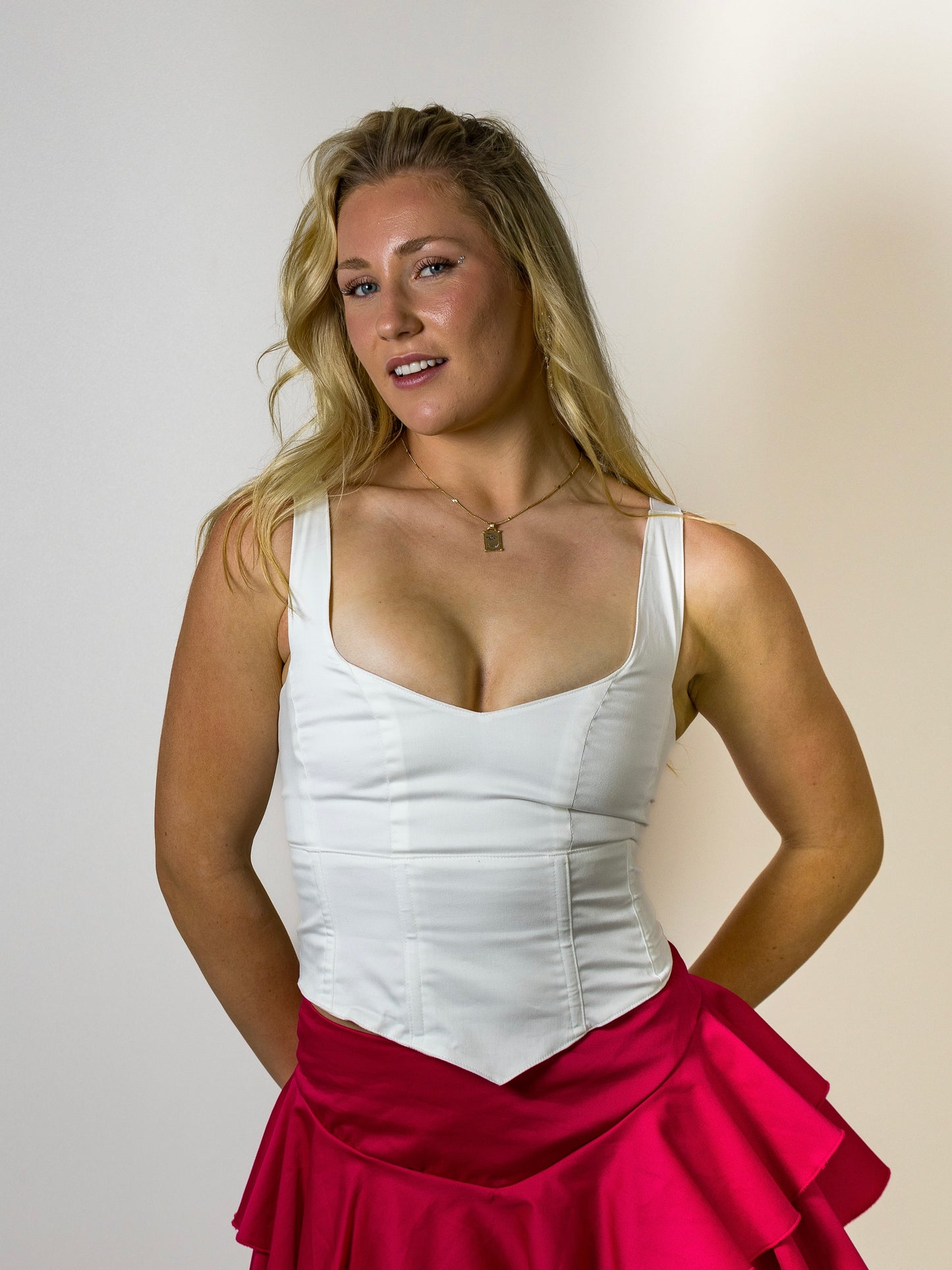 Corset Vest Sateen solid colours