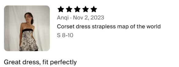 Corset dress strapless map of the world