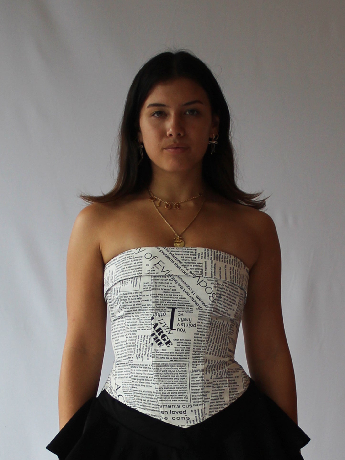 NEW Corset Strapless Newspaper Top Only - pre-orders for early June restock