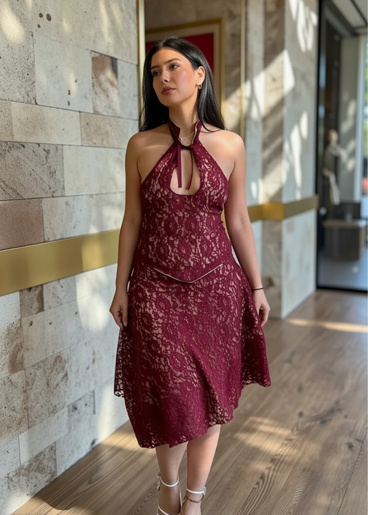 Luna Midi Set - Wine Lace