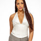halter top with lace-up back, made in Melbourne