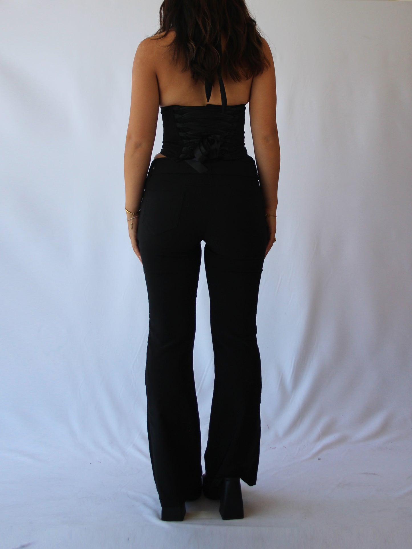 Low-Rise Flared Pants