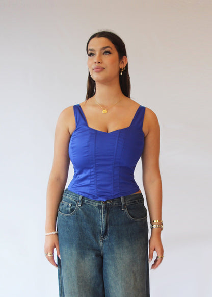 Corset Vest Sateen solid colours