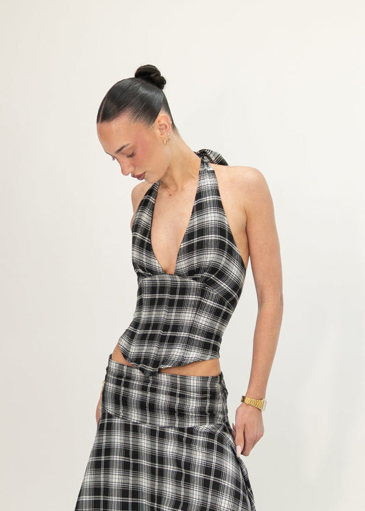Alba - Plaid Halter