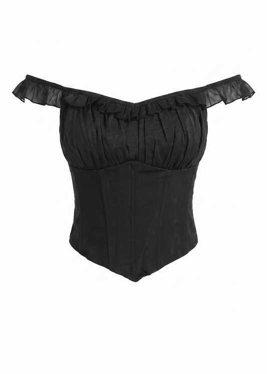 Lacey top - White | Black | Red