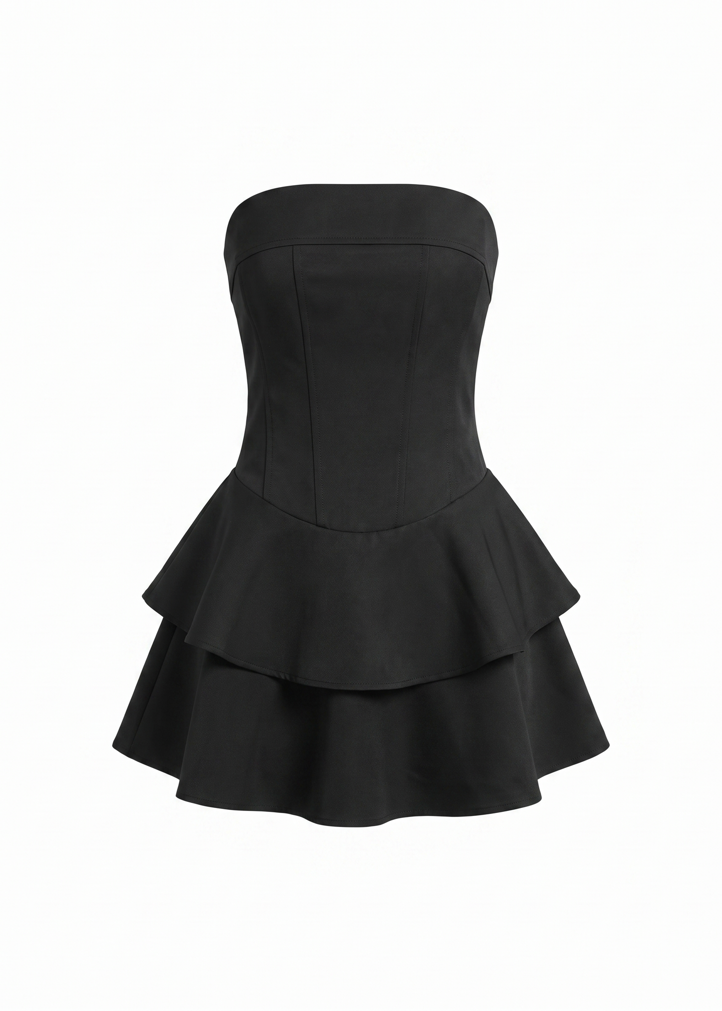 strapless mini rara dress - Black