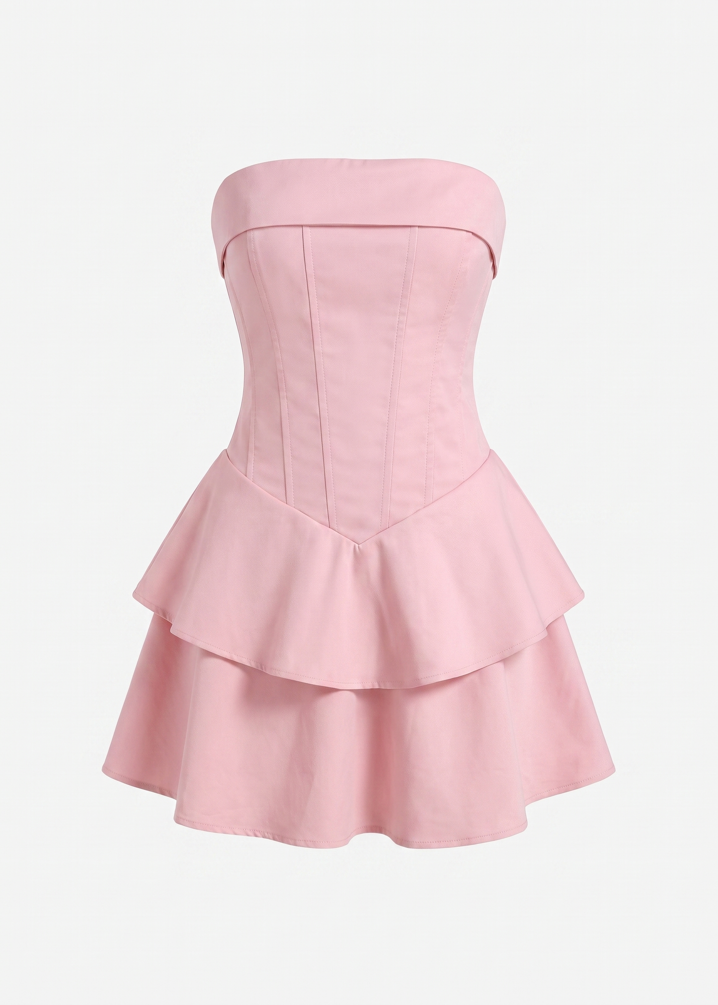 strapless mini rara dress dusty pink