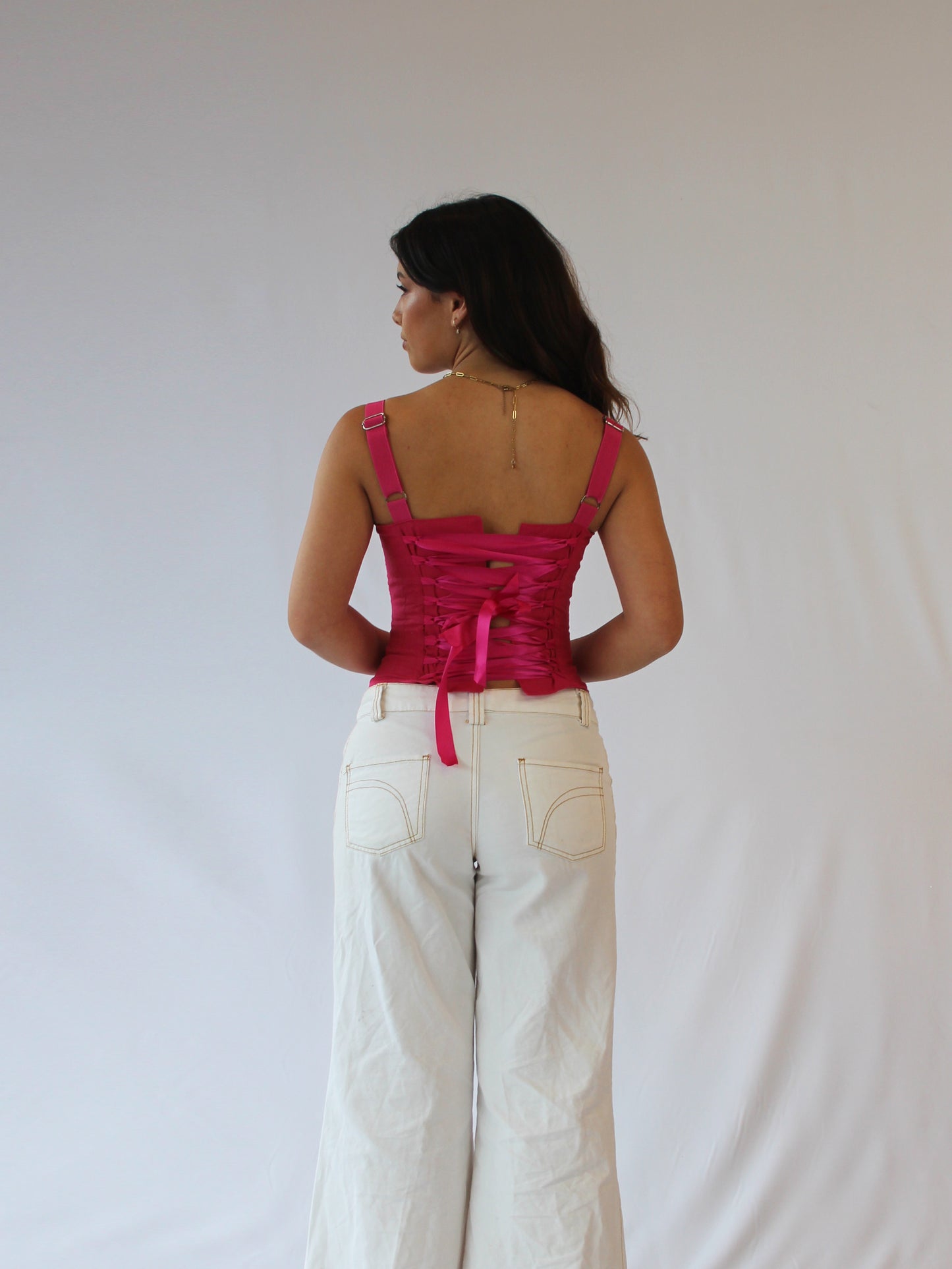 Corset Vest Sateen solid colours