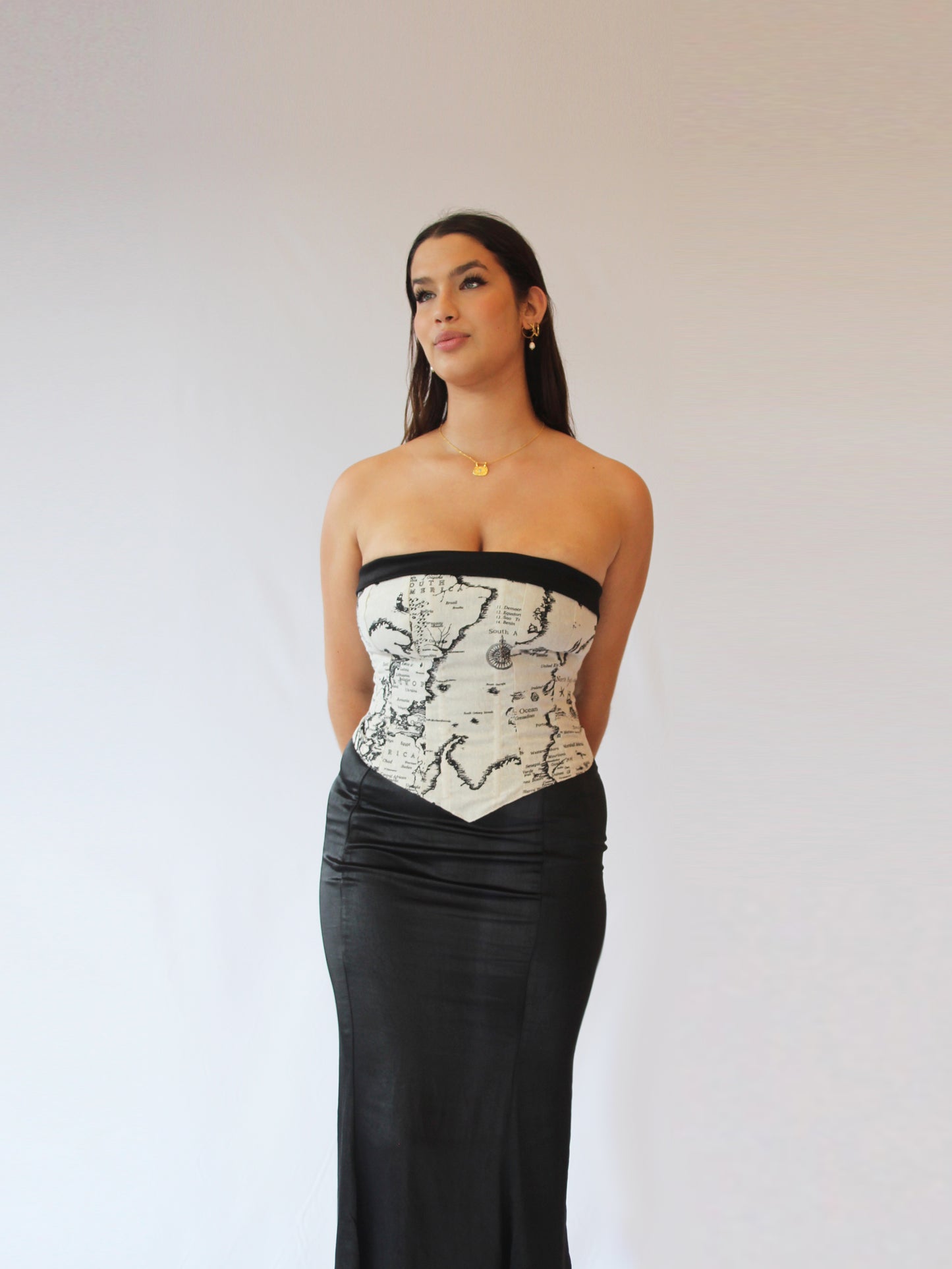 Corset Strapless map of the world