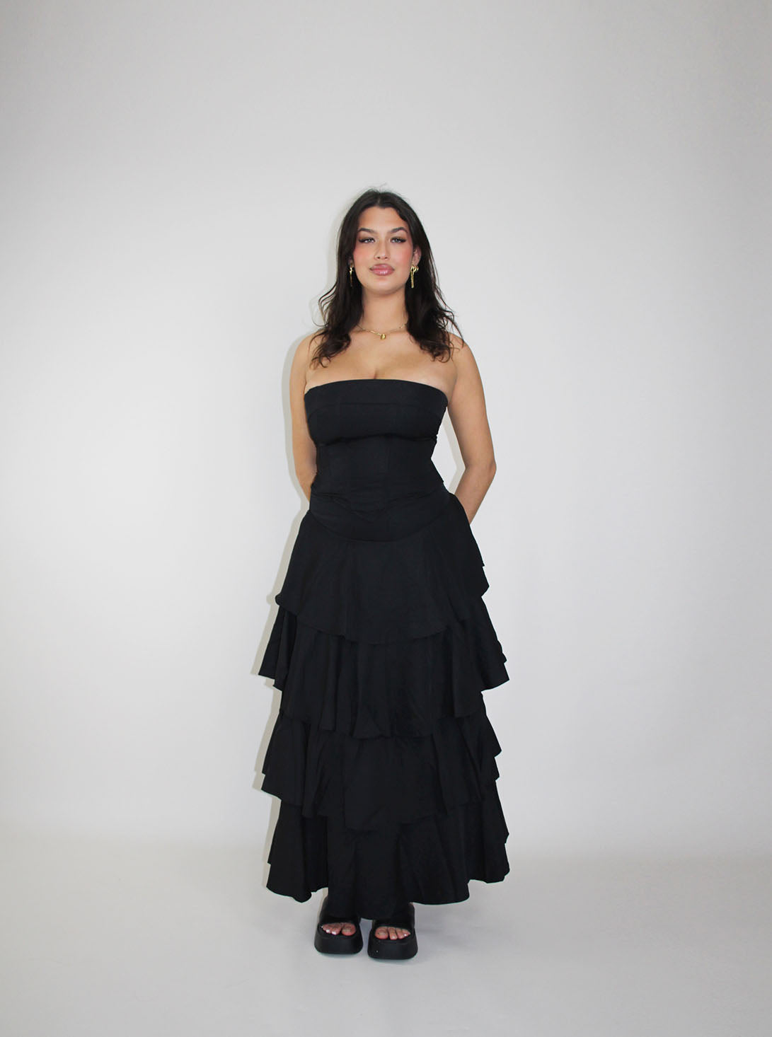 Strapless top with layered Maxi Skirt (was $179)