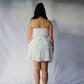 strapless mini rara dress - White