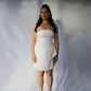 strapless mini rara dress - White