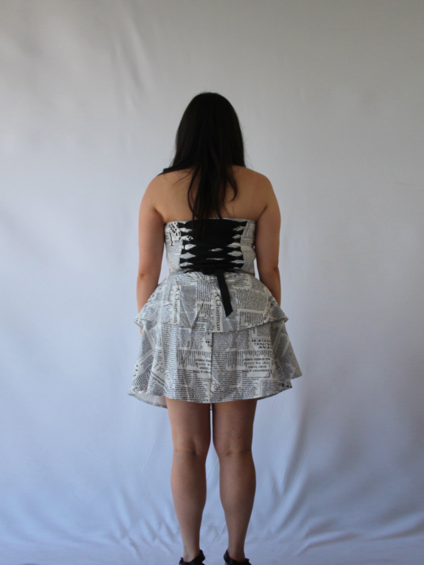 Newspaper mini rara  dress