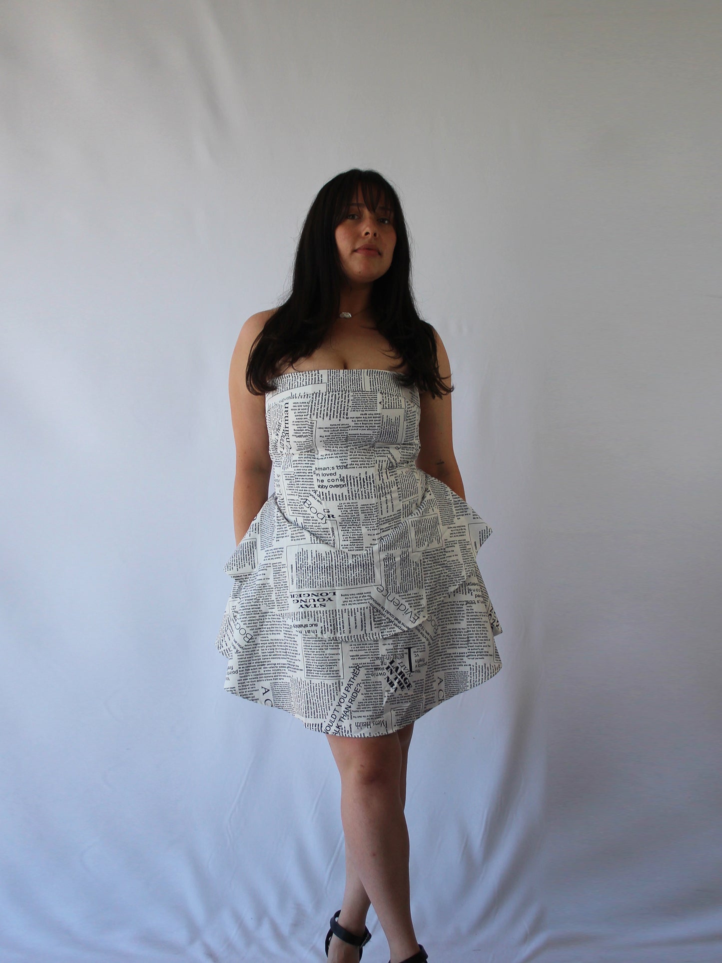 Newspaper mini rara  dress