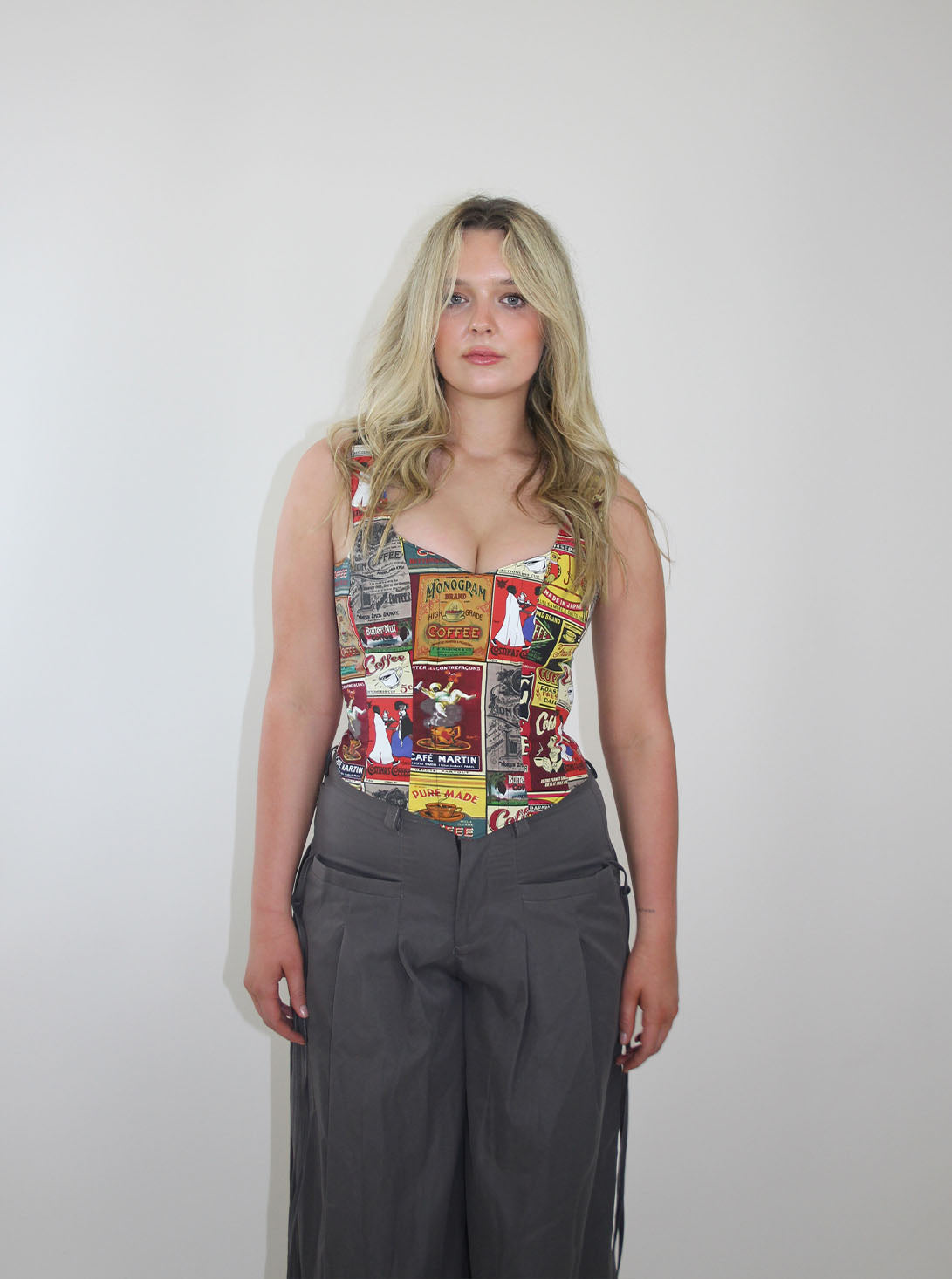 Corset Vest Coffee