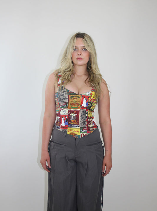 Corset Vest Coffee
