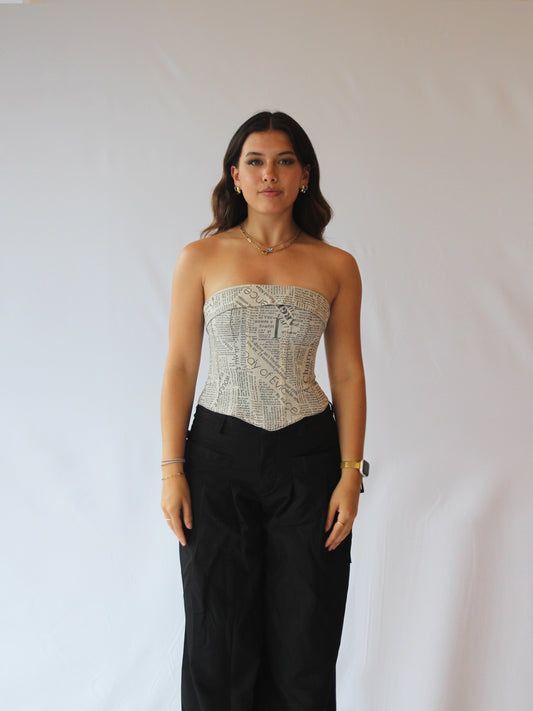 Corset Strapless Newspaper