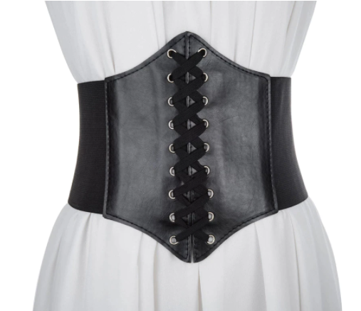 Corset Belt White/Black Elastic – Dibo Bodi