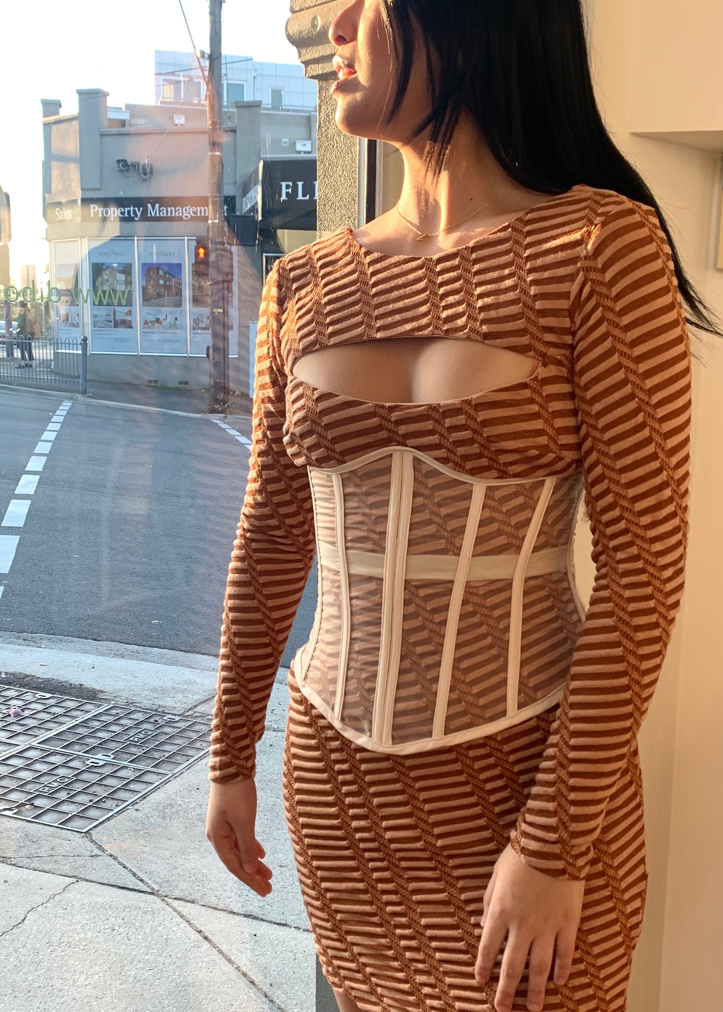 Corset Under-bust Nude Mesh (Was $38)